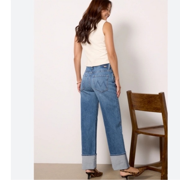 MOTHER The Dodger Skimp Cuff Jean's In Leap Of Faith - Picture 3 of 11